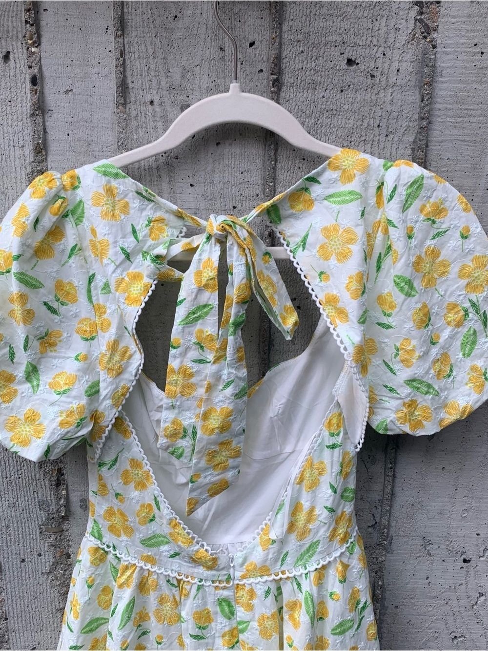 Hello Molly Picnic Dreams Mini Dress Milkmaid Romantic Italy Floral Whimsical - Picture 9 of 10